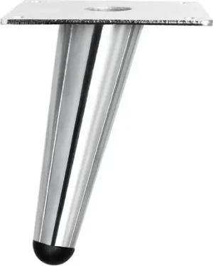 Prima-Online Tischbein 4x Schräg Möbelfüße Chrome Konisch Möbelbeine Metall 10-23 cm