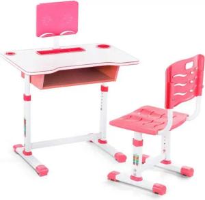 OULENBIYAR Kinderschreibtisch höhenverstellbar (Set), mit Lampe, Stuhl und Schublade, Schülerschreibtisch Jugendschreibtisch