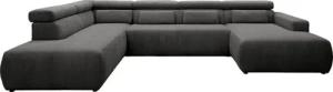 DOMO collection Wohnlandschaft Brandon viele Bezugsarten, auch in Cord und Leder, incl. Nierenkissen, mit Kopfteilverstellung, wahlweise Sitztiefenverstellung, U-Form