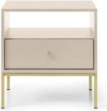 MOEBLO Nachttisch Melody MS54 (Modern, mit schublade und Goldene Türgriffe Nachttisch Nachtkommode Nachtschrank), (HxBxT), 56x54x39 cm