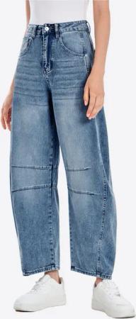 Imily Bela Boyfriend-Jeans Damen Weit geschnittene Knöchelhose (Packung, 1-tlg., 1per-Pack) Vintage