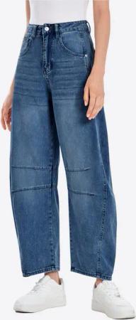 Imily Bela Boyfriend-Jeans Damen Weit geschnittene Knöchelhose (Packung, 1-tlg., 1per-Pack) Vintage