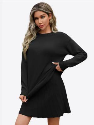 Imily Bela Strickpullover Damen 2-teilige Pullover-Sets (Set, 2-tlg., Strickpullover+Faltenrock) mit Rundhalsausschnitt