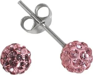 Impala Paar Ohrstecker Bonnie 5 mm mit Kristallsteinen von Preciosa, Silberschmuck für Damen mit Kristallsteinen