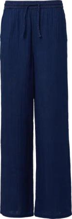 Indigo dyed Wide-Leg-Hose mit Elastikbund