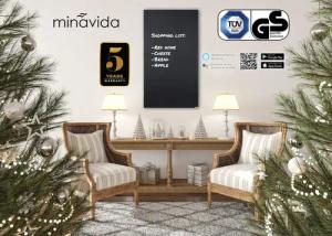 Infrarot-Tafelheizung IC900Plus Schwarz inkl. Thermostat & WiFi