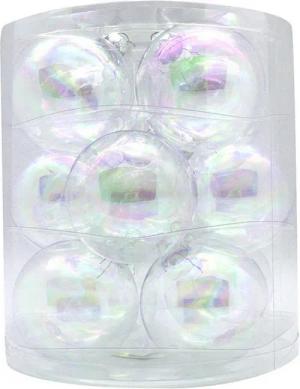 INGE-GLAS® Weihnachtsbaumkugel Weihnachtskugeln Irisierend, Ø 8 cm, 12 Stück