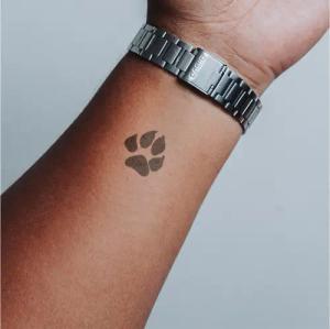 Inkster Schmuck-Tattoo Wolfspfote Tattoo, wasserfestes temporäres Tattoo, 2 Wochen Halt