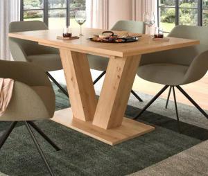 Inn.Furn Esstisch Home-X (Esszimmer Tisch in Eiche Artisan, ausziehbar, 150 cm - 190 cm), Melaminbeschichtet, bis zu 8 Personen