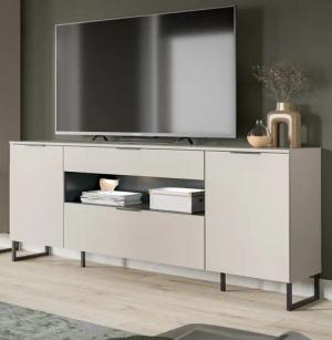 Inn.Furn Lowboard Morena (TV Unterschrank in Sand / Kaschmir, Breite 185 cm, bis 70), mit Komforthöhe und Soft-Close-Funktion