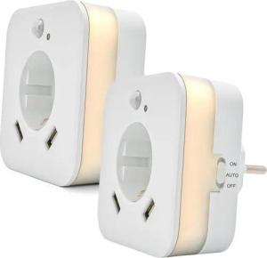 InnTec Nachtlicht LED-Nachtlicht mit Bewegungsmelder, Dämmerungssensor, Bewegungsmelder