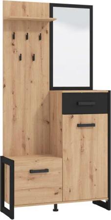 INOSIGN Garderoben-Set Oleron Kompaktgarderobe, Flurgarderobe, Dielenschrank, (Komplett-Set), Schrank, Schuhschrank, Wandschrank, in modernen Farben
