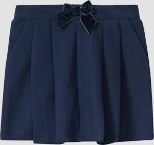 Interlockjersey-Faltenrock mit Zier-Schleife und Innenhose