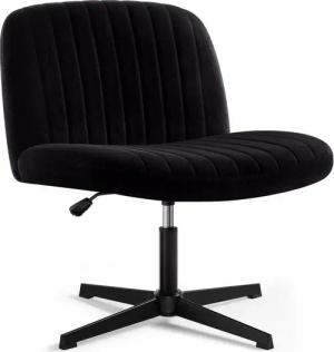 Intimate WM Heart Bürostuhl Ohne Armlehnen, Ergonomischer Schreibtischstuhl (Lesesessel mit 10cm dickem Sitzkissen), Drehstuhl Ohne Rollen, Höhenverstellbar Stuhl