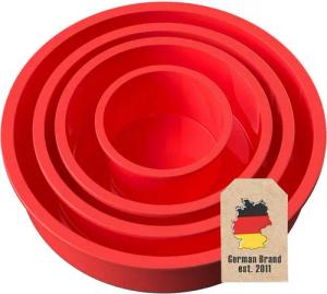 Intirilife Silikonform, (4-tlg), Kuchenbackformen 4er Set Silikon Kuchenbackform Springform Backform