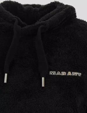 Isabel Marant - Isabel Marant Etoile Maeva Logo-Embroidered Fleece - Größe 40 - black