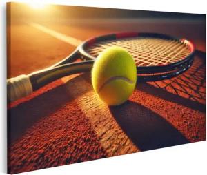islandburner Leinwandbild Für Tennis Fans und Spieler Tennisball und Schläger