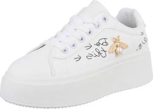 Ital-Design Damen Low-Top Freizeit Sneaker (88519353) Flach Sneakers Low in Weiß