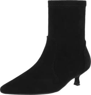 Ital-Design Eleganter Damen-Stiefel aus weichem Material mit Absatz Stiefelette (90417979) Pfennig-/Stilettoabsatz Stiefeletten in Schwarz