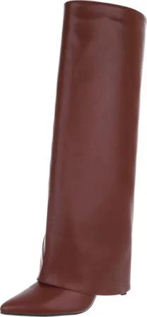 Ital-Design Moderne Damen-Stiefel mit spitzem Zehenbereich für Alltag High-Heel-Stiefel (90109670) Pfennig-/Stilettoabsatz Stiefel in Weinrot