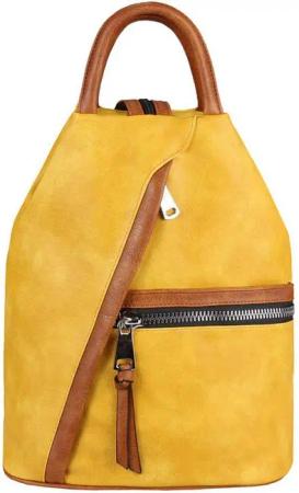 ITALYSHOP24 Rucksack Damen City- TagesRucksack Daypack Backpack Tasche Schultertasche Sport, Handtasche tragbar, Leder Optik viele Farben/Variationen, Schule Reise