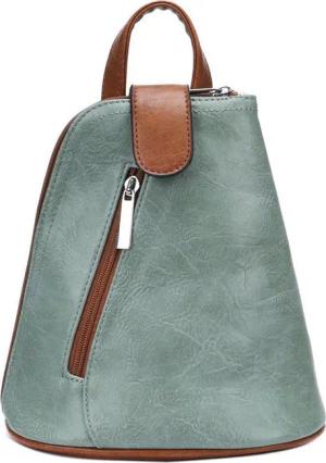ITALYSHOP24 Rucksack Damen Tasche Schultertasche Crossover, kleiner Rucksack, Umhängetasche / Handtasche tragbar