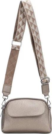 ITALYSHOP24 Schultertasche Damen Tasche Bodybag Umhängetasche Crossover Abendtasche Handytasche, Handtasche Crossbody Geldtasche Freizeit Urlaub Brusttasche Kunstleder