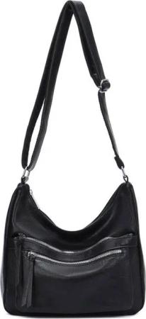 ITALYSHOP24 Schultertasche Damen Tasche Shopper Umhängetasche Crossbody Handtasche City Bag Reise, Hobo Bag CrossOver Henkeltasche Freizeit Damentasche Leder Optik