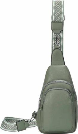 ITALYSHOP24 Schultertasche Unisex Sling-Tasche Bodybag Crossbody Brusttasche, Umhängetasche, Crossover & Rucksack