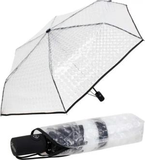 iX-brella Taschenregenschirm Minischirm Transparent Automatik mit Lens-Effekt, Lens-Effekt