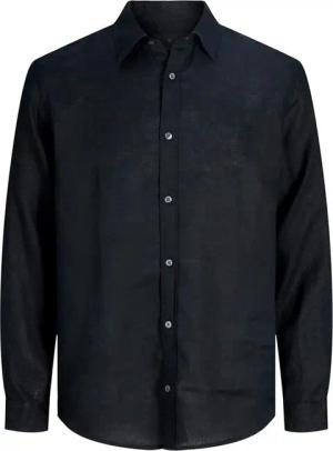 Jack And Jones Herren Leinenhemd (Schwarz)