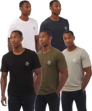 Jack And Jones - "Tag" T-Shirt für Herren (5er-Pack) (Marine/Weiß/Schwarz/Grau/Khakigrün)