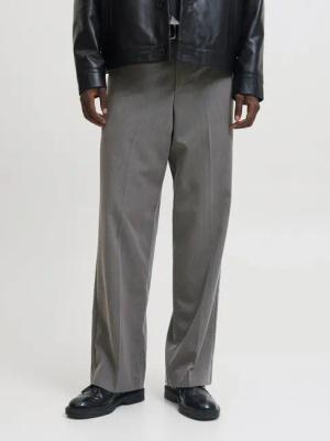 Jack & Jones Anzughose "JPSTBILL TOBY CHINO NOOS" Materialmix, weit geschnitten, niedrige Taille