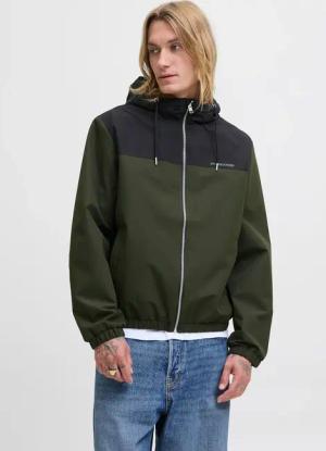 Jack & Jones Blouson "JJELEGACY LIGHT JACKET HOOD NOOS" mit Kapuze mit Logo Schriftzug