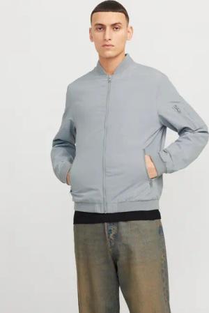 Jack & Jones Blouson "JJERUSH mit Stehkragen und Reißverschlusstaschen" ohne Kapuze unifarben, modisch, regular fit, Polyester
