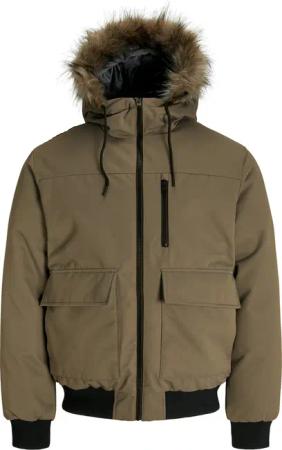 Jack & Jones Bomberjacke "JJCHARLIE DETACHABLE FAUX FUR BOMBER" mit Kapuze