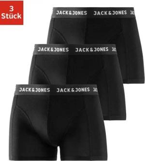 Jack & Jones Boxer JACANTHONY im 3er Pack mit Logo-Bund und weichem Griff (Packung, 3-St) unifarben mit Farbeinsatz, modisch, eng anliegend, Baumwollmischung