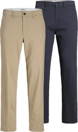 Jack & Jones Chinohose JPSTKANE DAVE CHINO 2PK MP NOOS (Packung, 2-tlg) In vorgewaschener Qualität