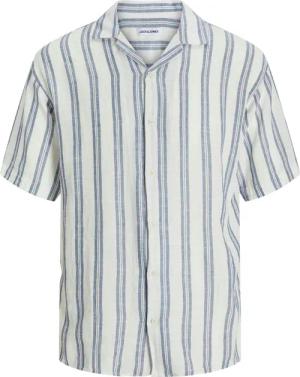Jack & Jones Herren Freizeit Hemd JJEENZO STRIPE RESORT SHIRT Relaxed Fit