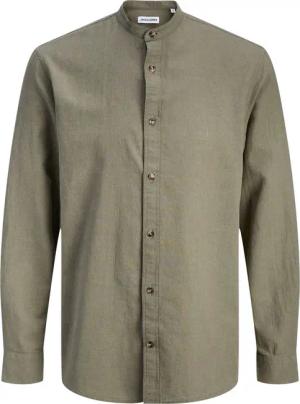 Jack & Jones Herren Freizeit Hemd JJESUMMER LINEN BLEND BAND - Regular Fit