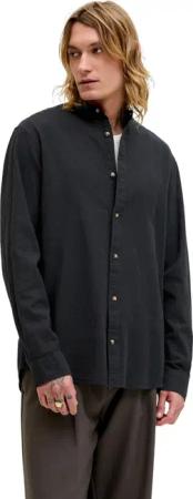 Jack & Jones Herren Freizeit Hemd JJESUMMER LINEN BLEND BAND - Regular Fit