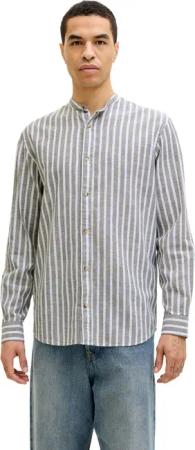 Jack & Jones Herren Freizeit Hemd JJESUMMER LINEN BLEND BAND - Regular Fit