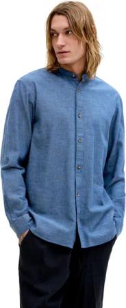 Jack & Jones Herren Freizeit Hemd JJESUMMER LINEN BLEND BAND - Regular Fit