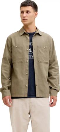 Jack & Jones Herren Freizeit Hemd JPRBLURAYLE LINEN BL. SOLID LS Regular Fit