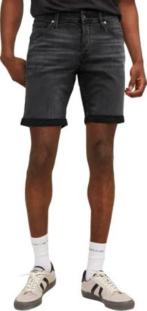 Jack & Jones Herren Jeans Short JJIRICK JJFOX CB 344- Regular Fit - Schwarz - Black Denim