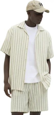 Jack & Jones Herren Kurzarm Hemd JORCOBA STRIPE RESORT SHIRT SS - Relaxed Fit