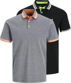 Jack & Jones Herren Poloshirt JJEPAULOS - 2er Pack - Slim Fit