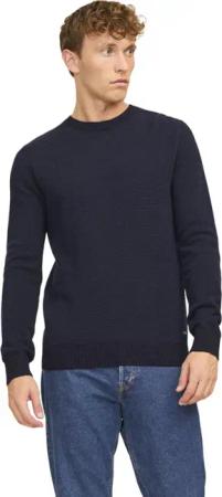 Jack & Jones Herren Rundhals Strickpullover JJEGLOBE KNIT CREW NECK - Regular Fit