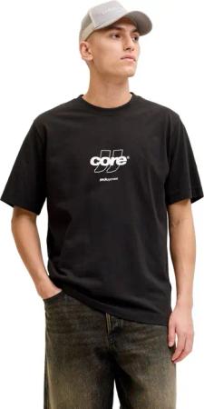 Jack & Jones Herren Rundhals T-Shirt JCOCLUB FRONT PRINT TEE SS CREW NECK - Relaxed Fit