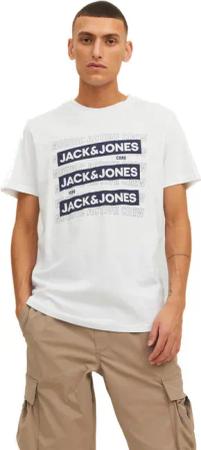 Jack & Jones Herren Rundhals T-Shirt JCOSPIRIT LOGO - Regular Fit